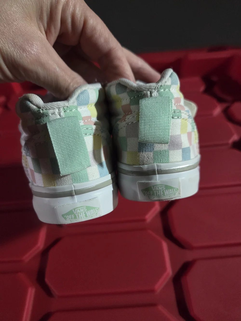Vans Kids High-Top Sneakers - Pastel Checkerboard